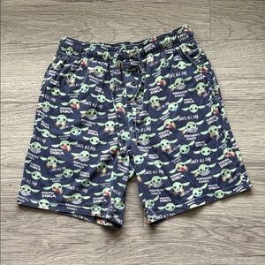 Star Wars Green and Black Baby Yoda Shorts